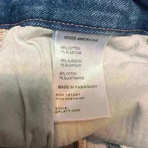 GOOD American Good Legs Flare Twisted Slit High Rise Jeans 10/30 - Picture 9 of 9